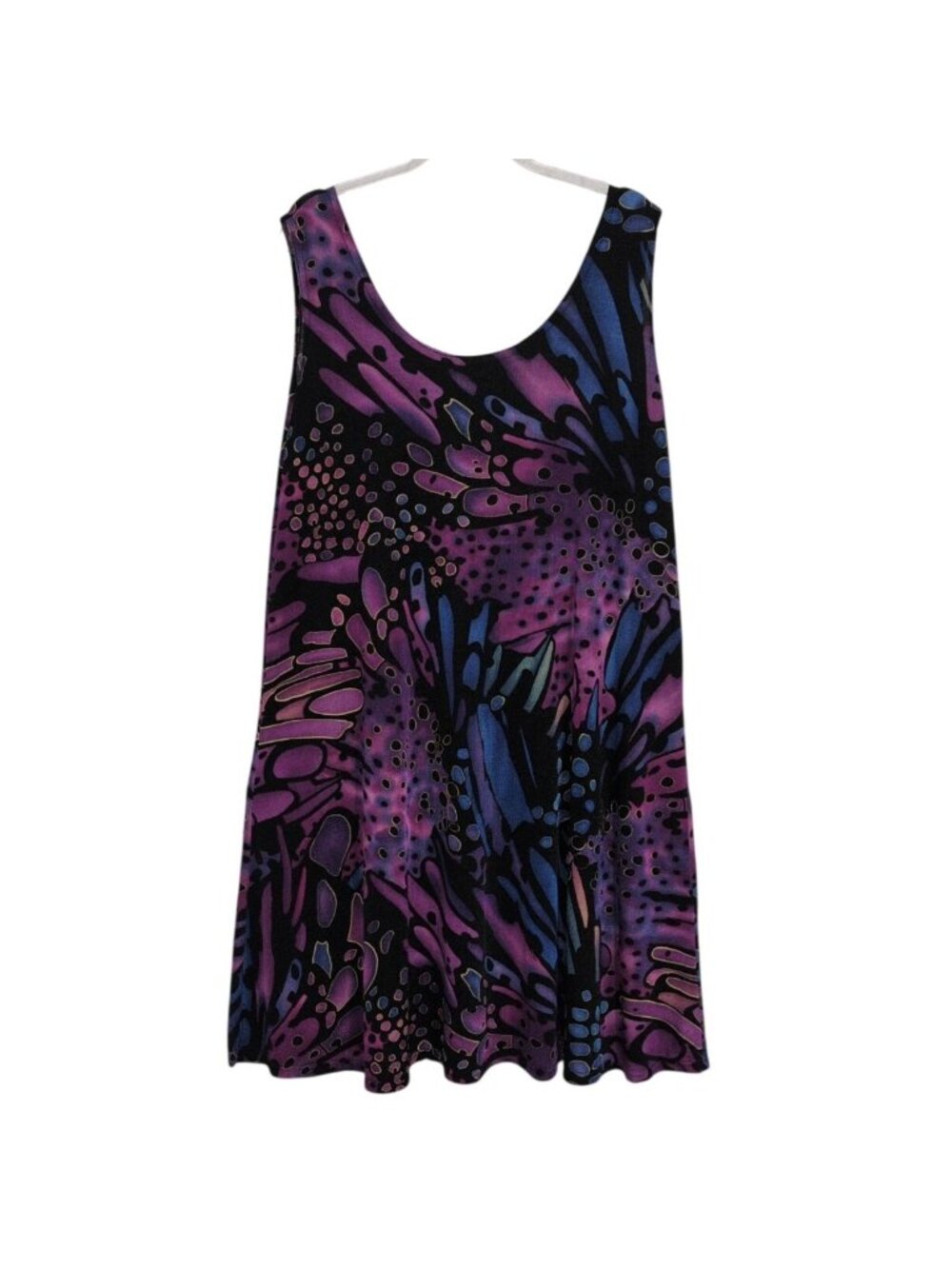 Jostar Psychedelic Slinky Tank Dress Womens Size XL Multicolor Boho Whimsigoth